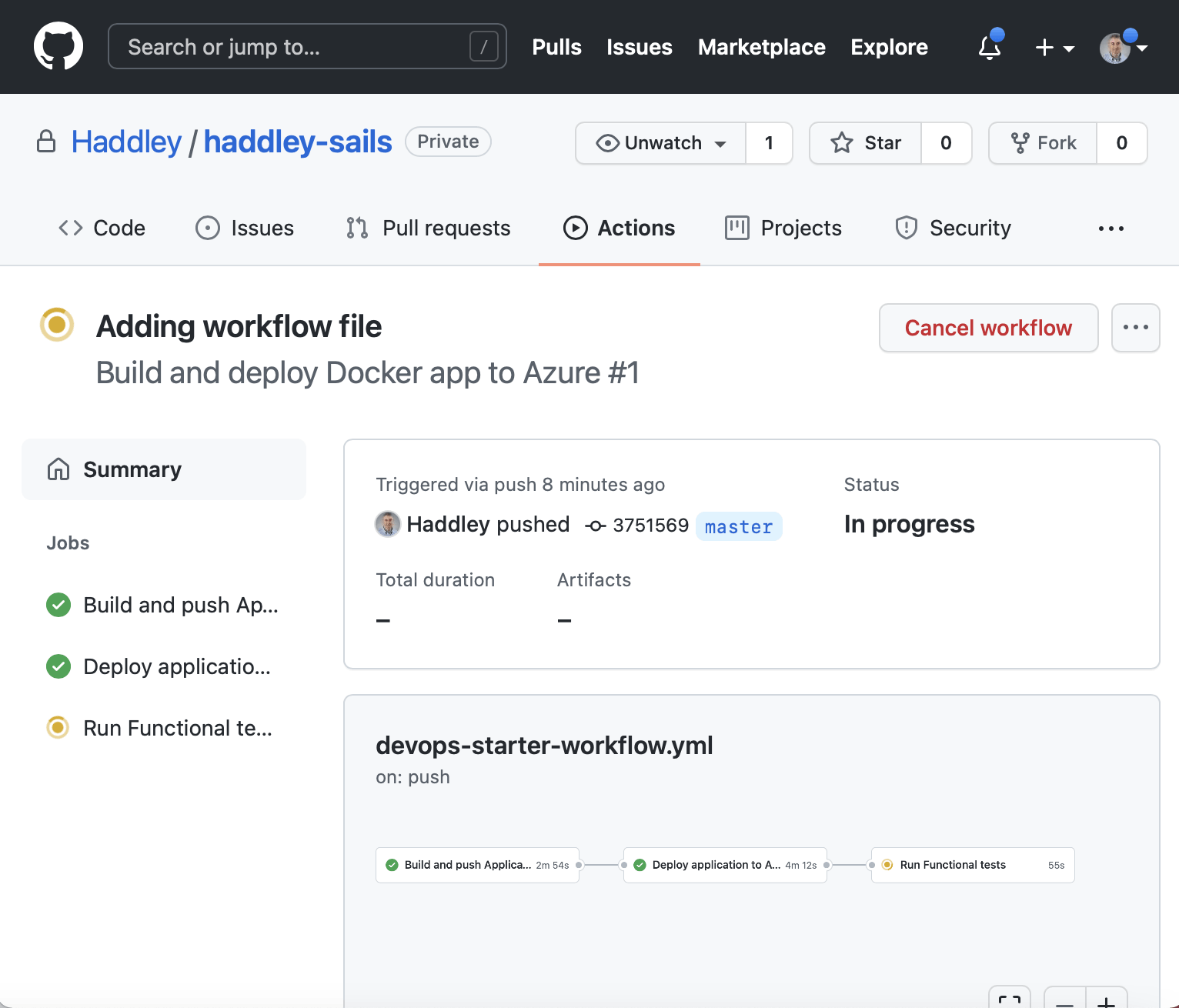 Run functional tests (Connect to web site using Selenium and check site title)