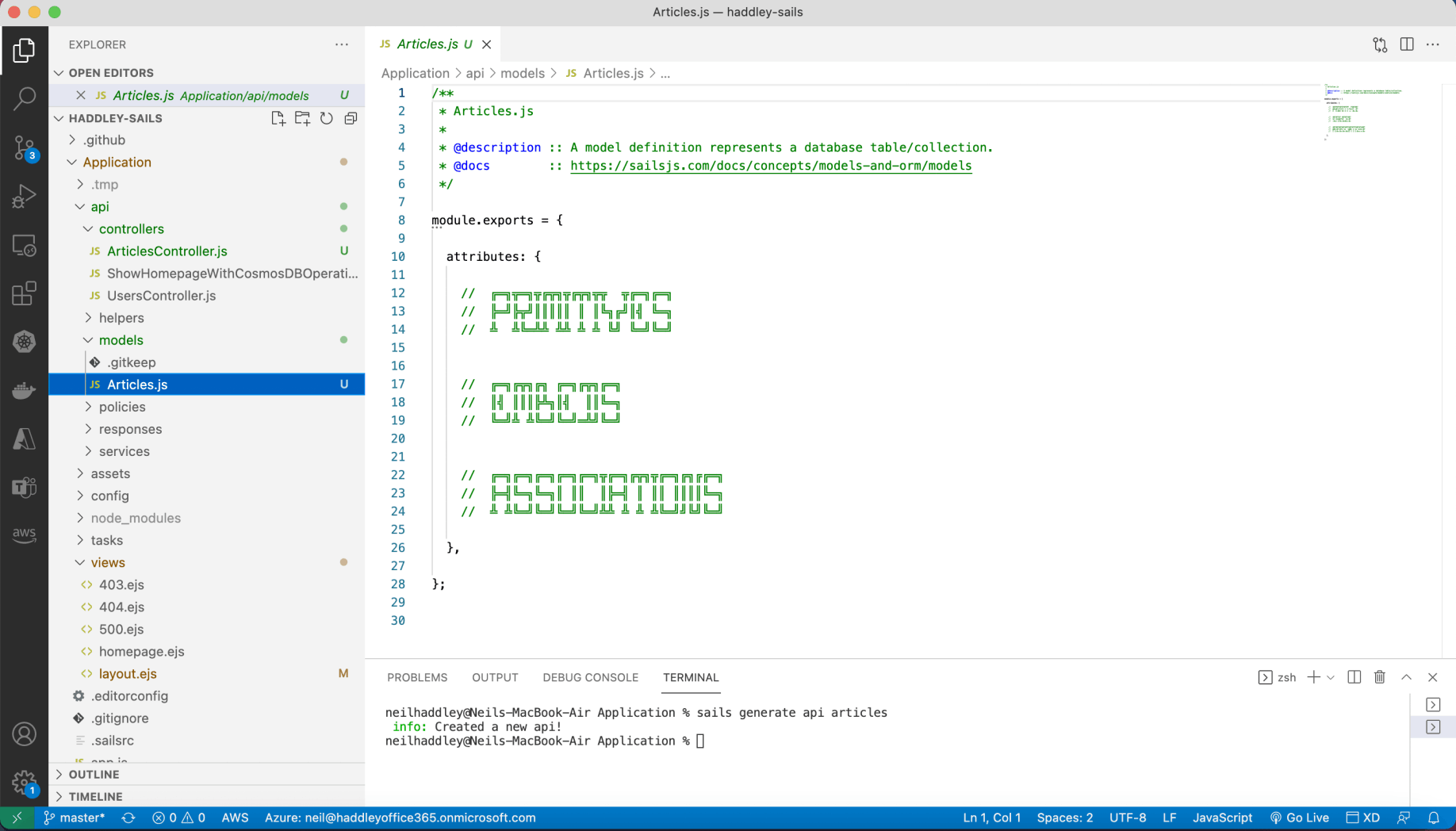 generate api articles