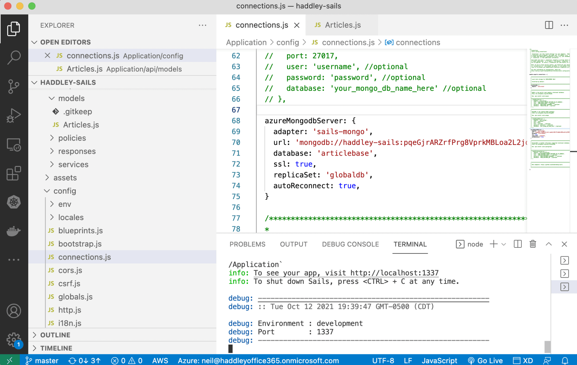 updated connections.js