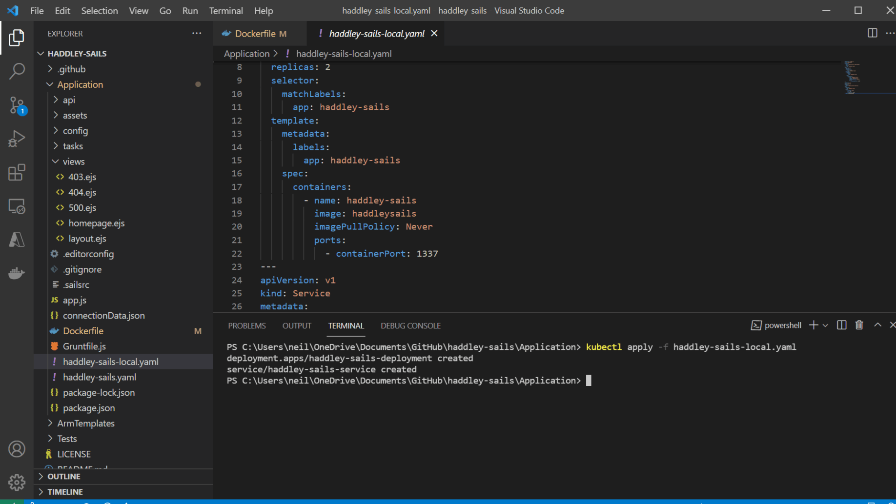 Using kubectl to run multiple copies of the Docker image