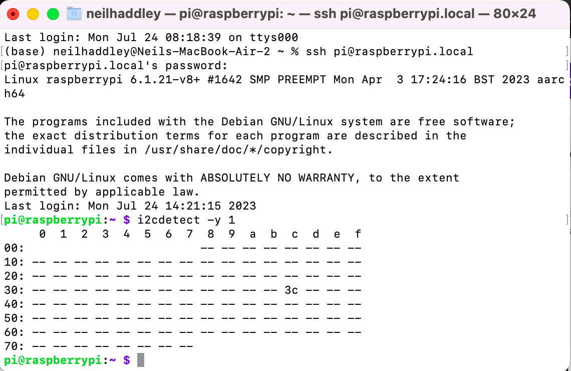i2cdetect -y 1
