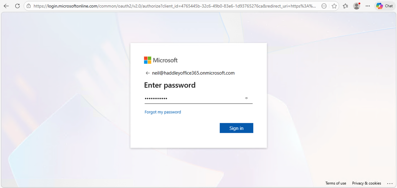 Microsoft asked "Stay signed in?" and I clicked Yes