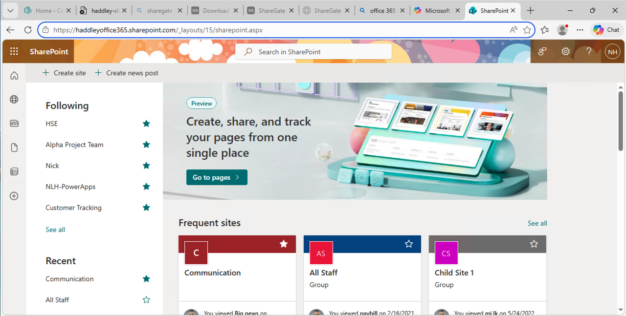 I confirmed the SharePoint Online sites were accessible from within the VM