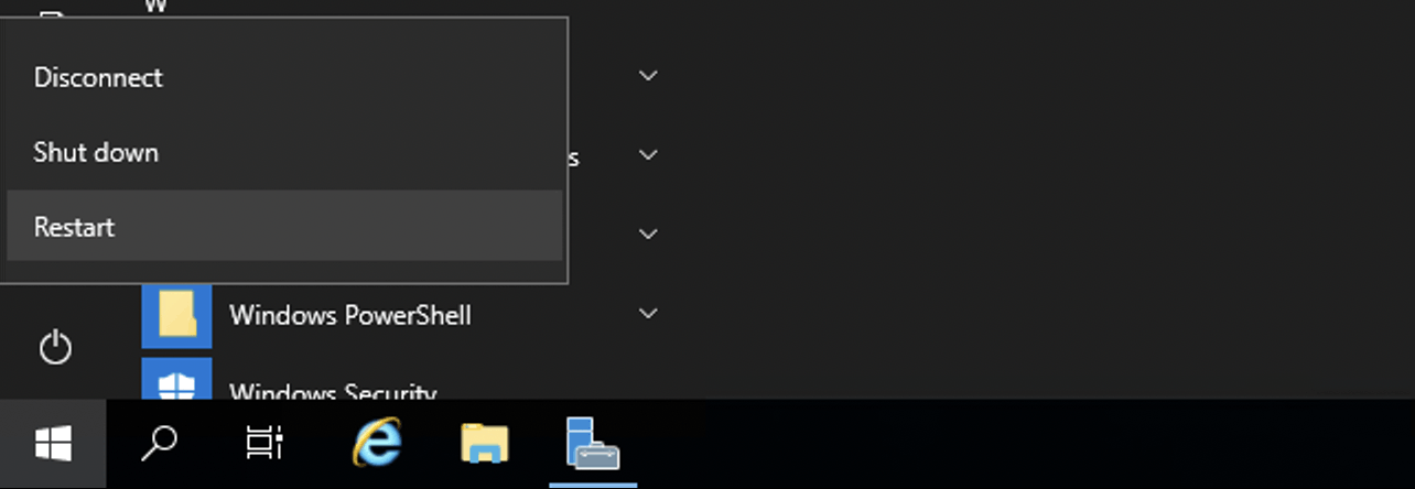 I restarted the server