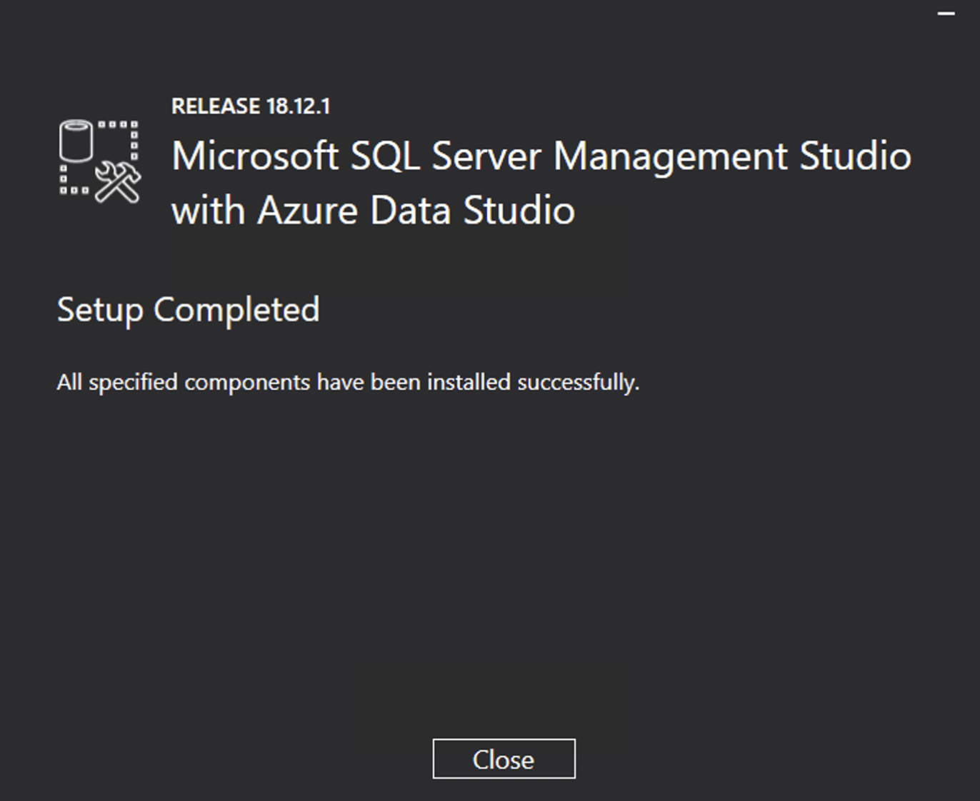 SSMS installed