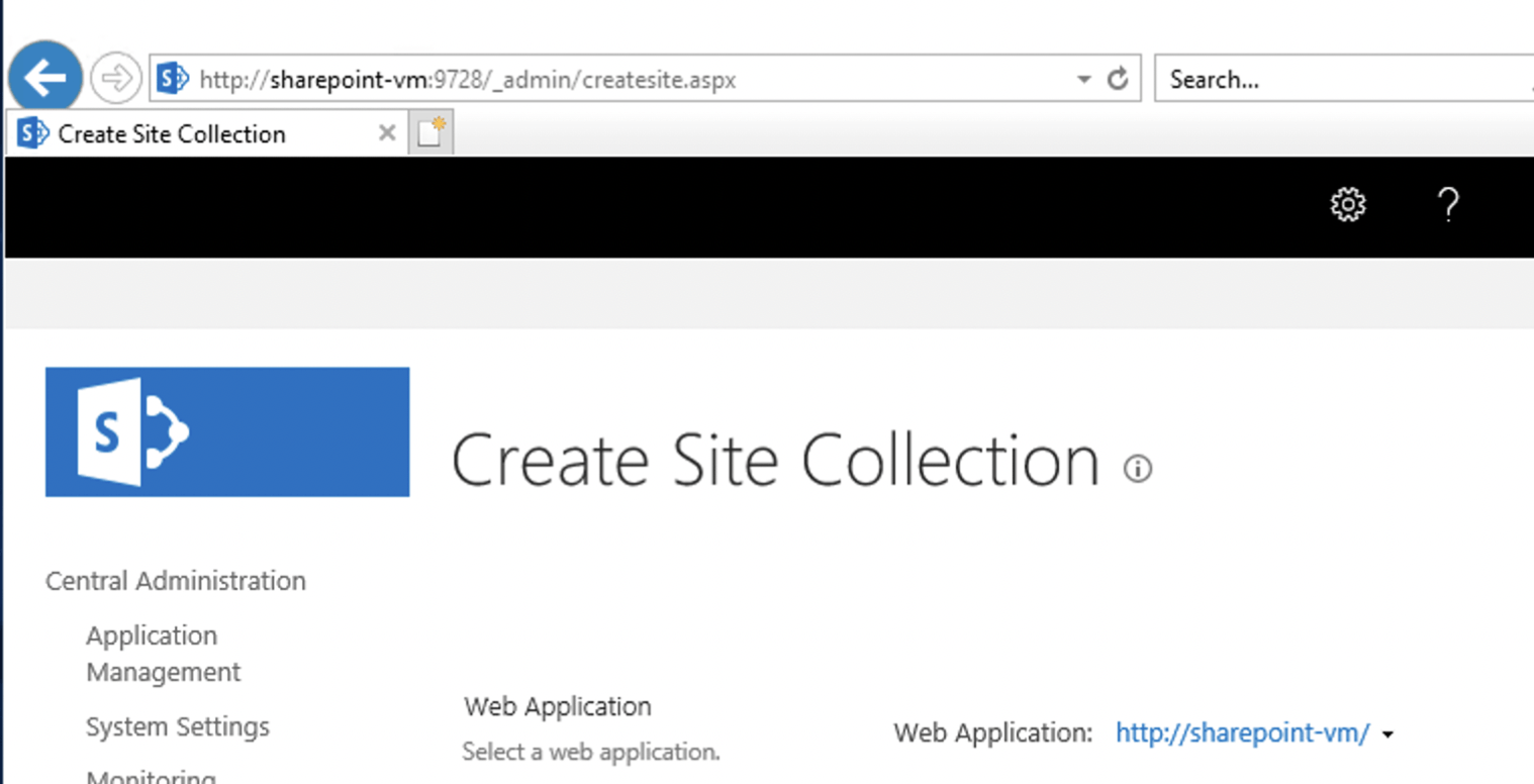 I created a 'Home' Site Collection
