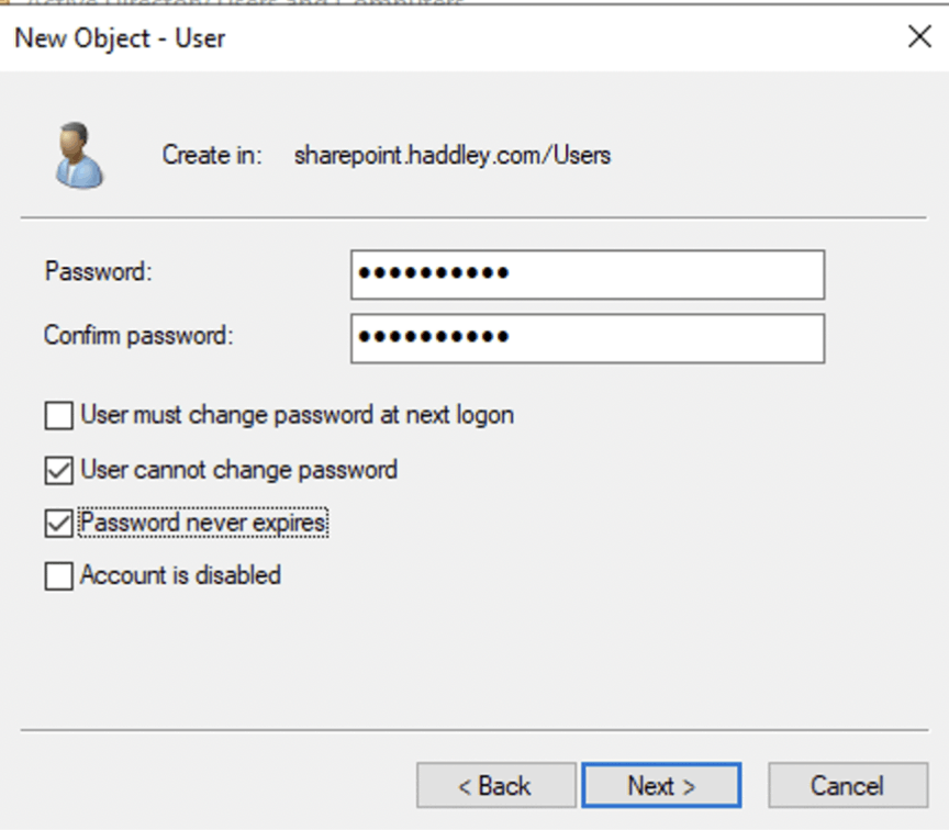 I provided a password