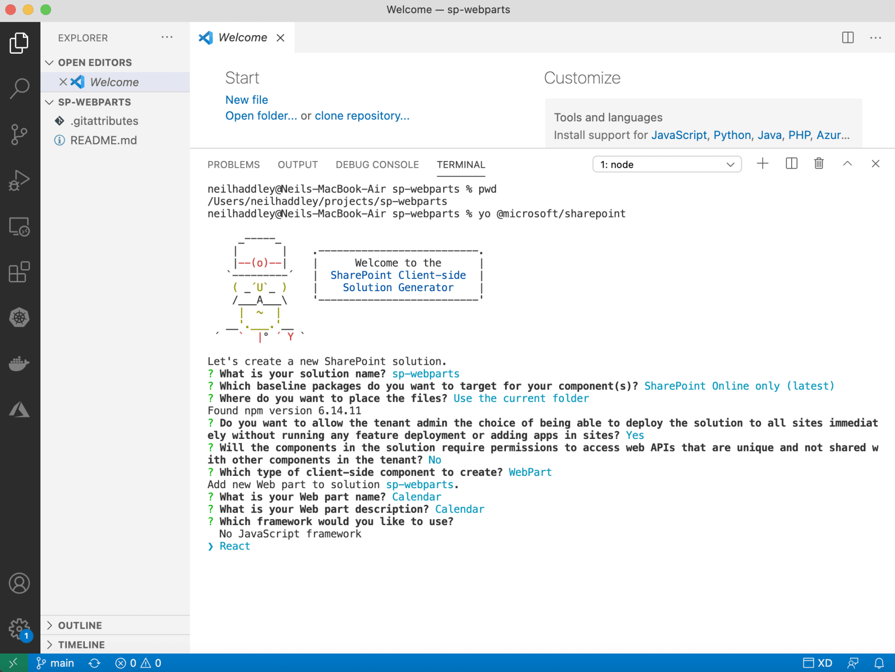 yo @microsoft/sharepoint