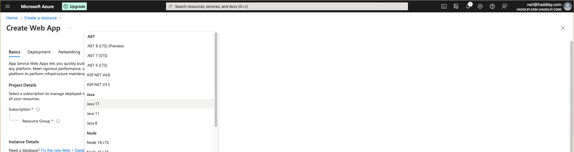 The latest version of Java supported was 17