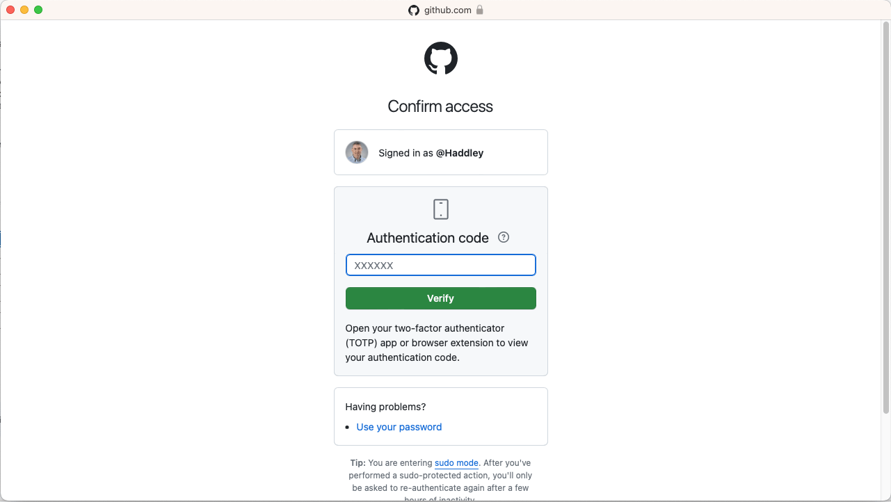 I entered an Authorization code
