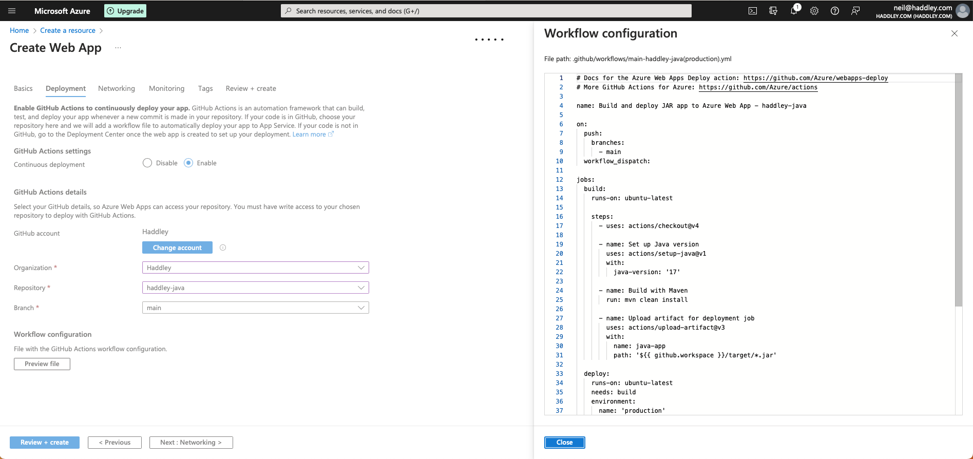 I reviewed the GitHub Actions configuration