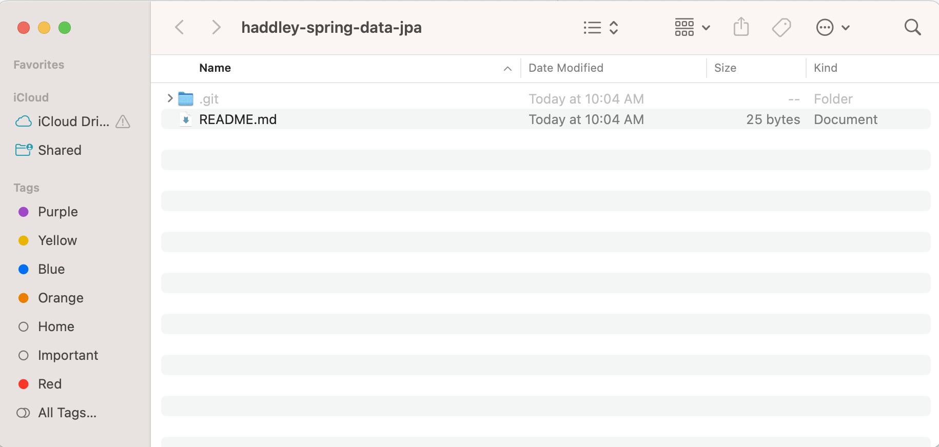 GitHub repository folder