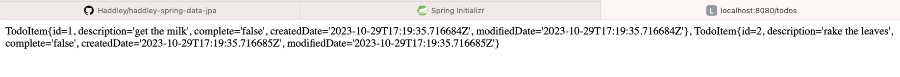 I accessed http://localhost/todos using my web browser