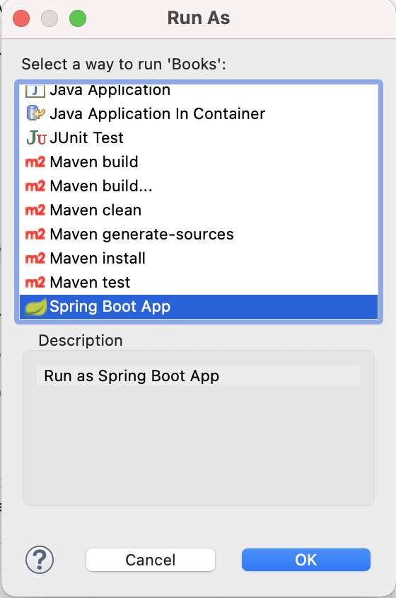 Run as Spring Boot App