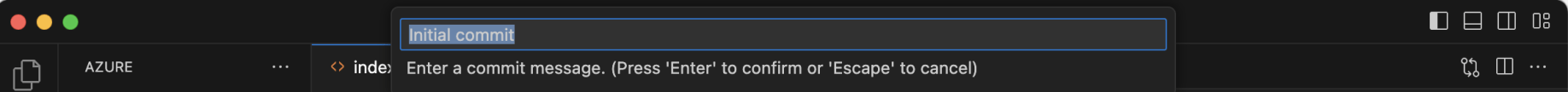 I provided a git initial commit message