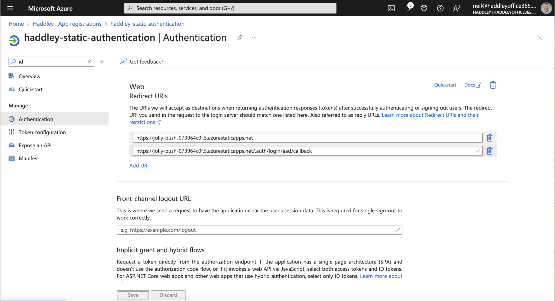 I added https://jolly-bush.../.auth/login/add/callback