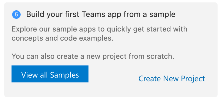 Click Create New Project link