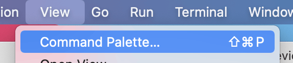 Open Command Palette
