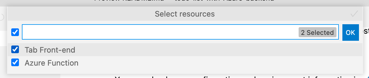 Deploy the React code and the Azure Function (API)