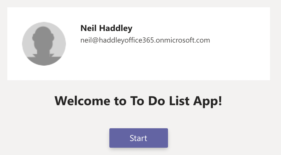 Welcome page click Start to progress