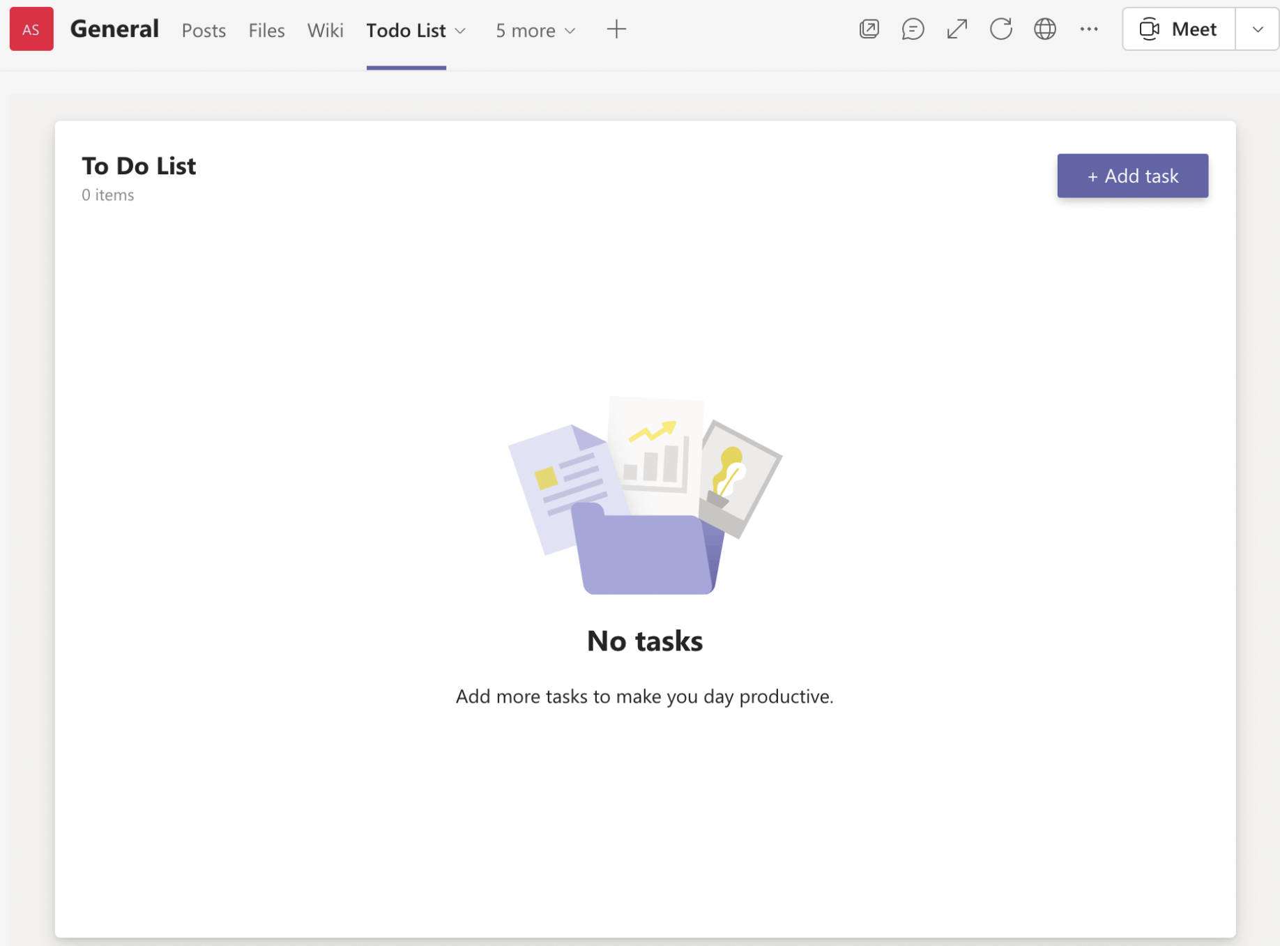 If no tasks to display
