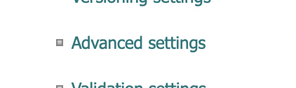 Update list settings