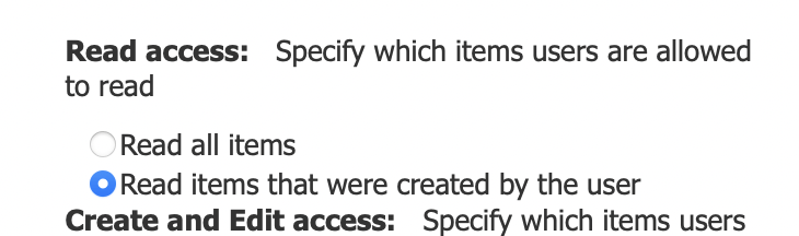 Users can only see list items created by them