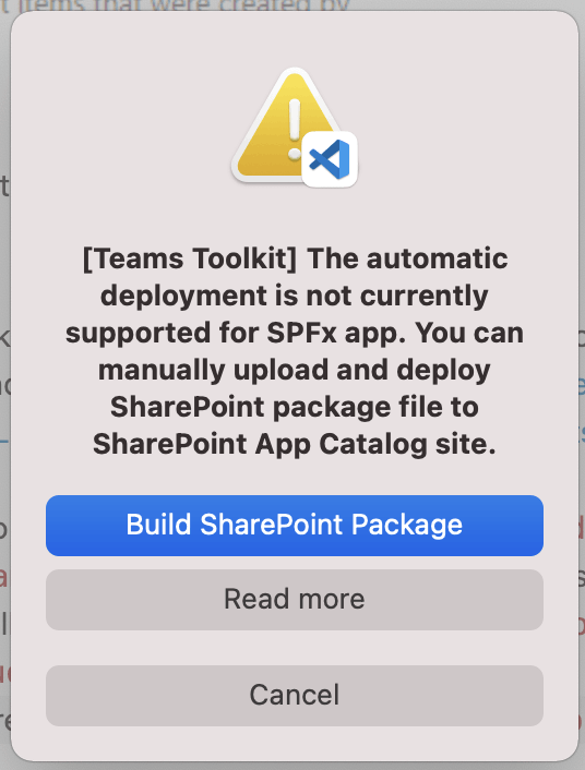 Run "Teams: Deploy to the Cloud" command
