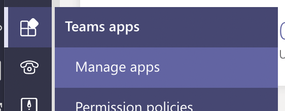 Select "Manage apps" (using a supported browser)
