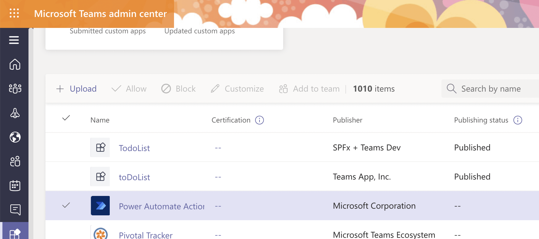 New version of SPFx app is now published to Teams.