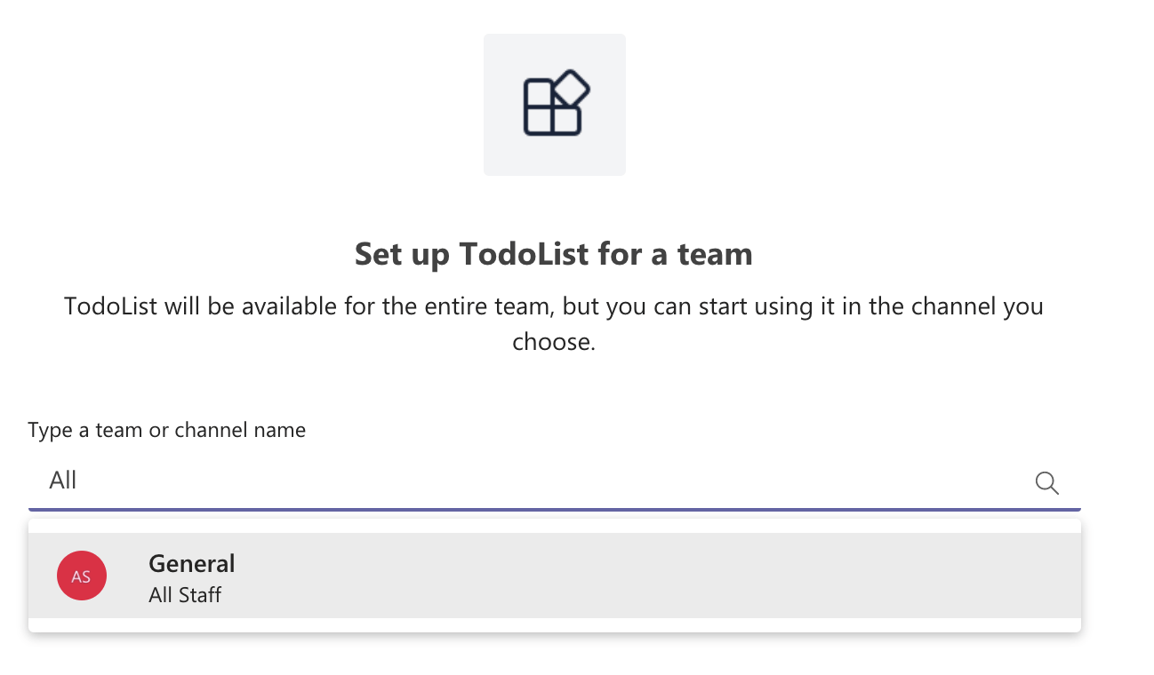 Add as a tab in a Teams Channel
