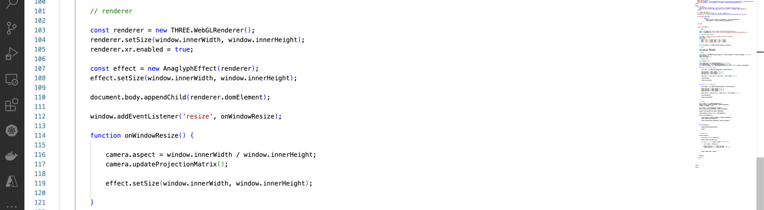 sets up renderer