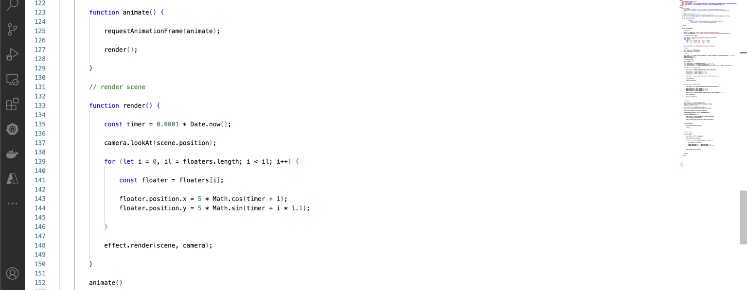 sets up animation