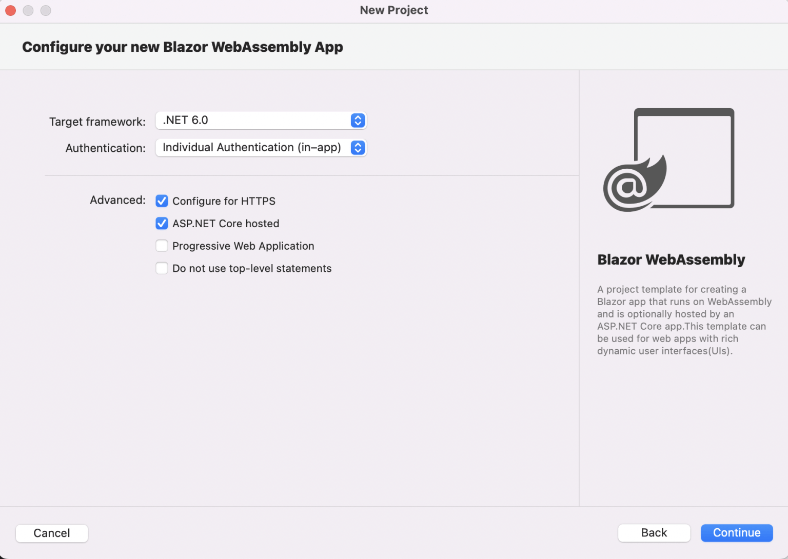 Individual Authentication (local app.db database)