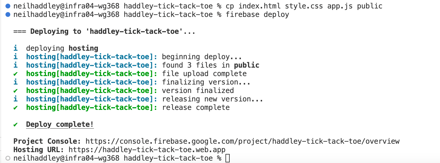 firebase deploy