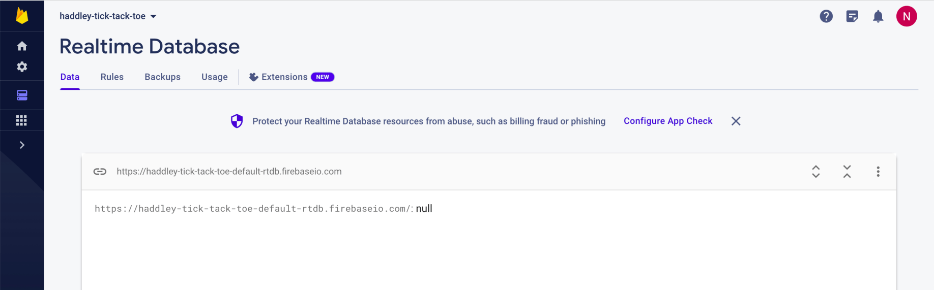 Realtime Database is empty