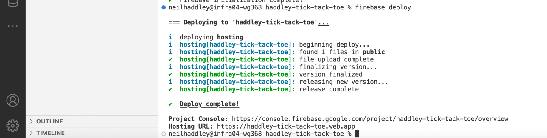 firebase deploy
