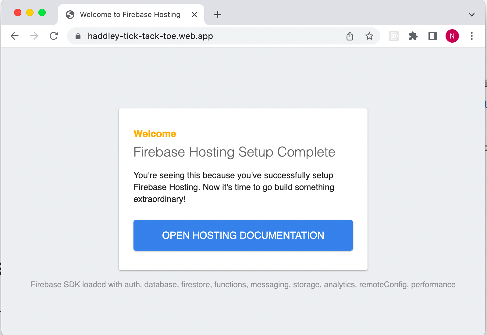 public folder has been uploaded to firebase