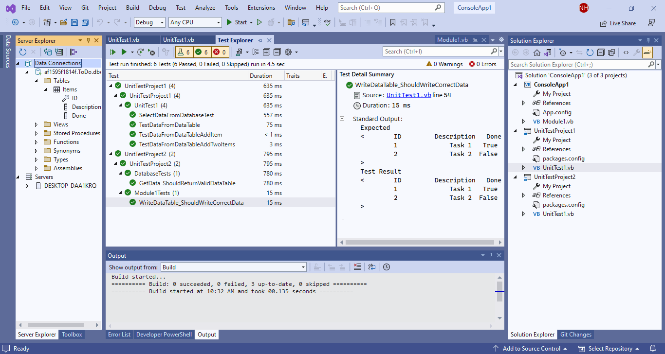 Running the Unit Tests