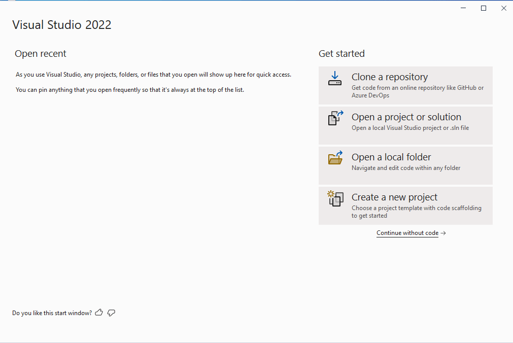 I created a new project/solution