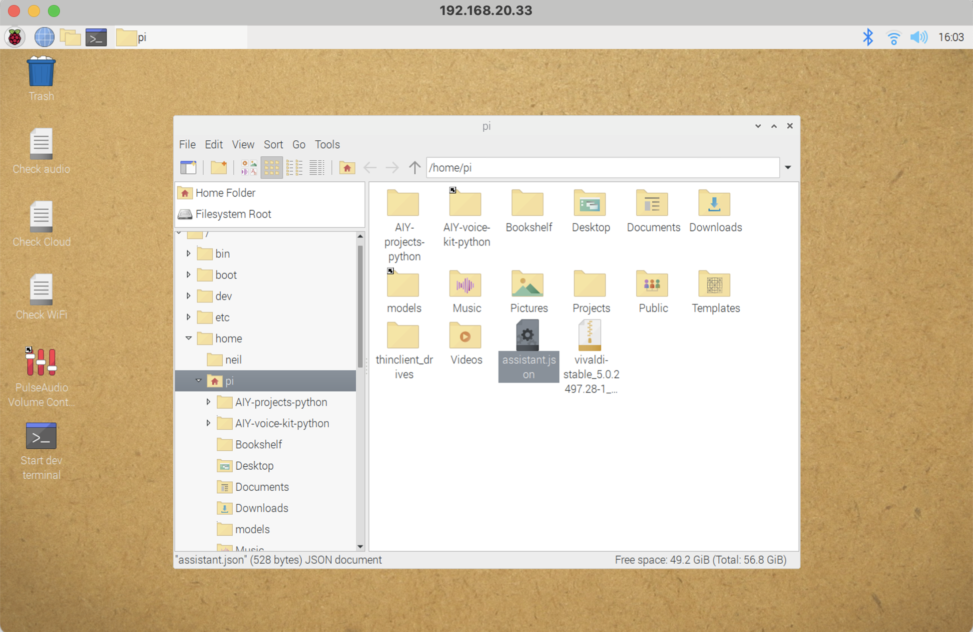 I created assistant.json