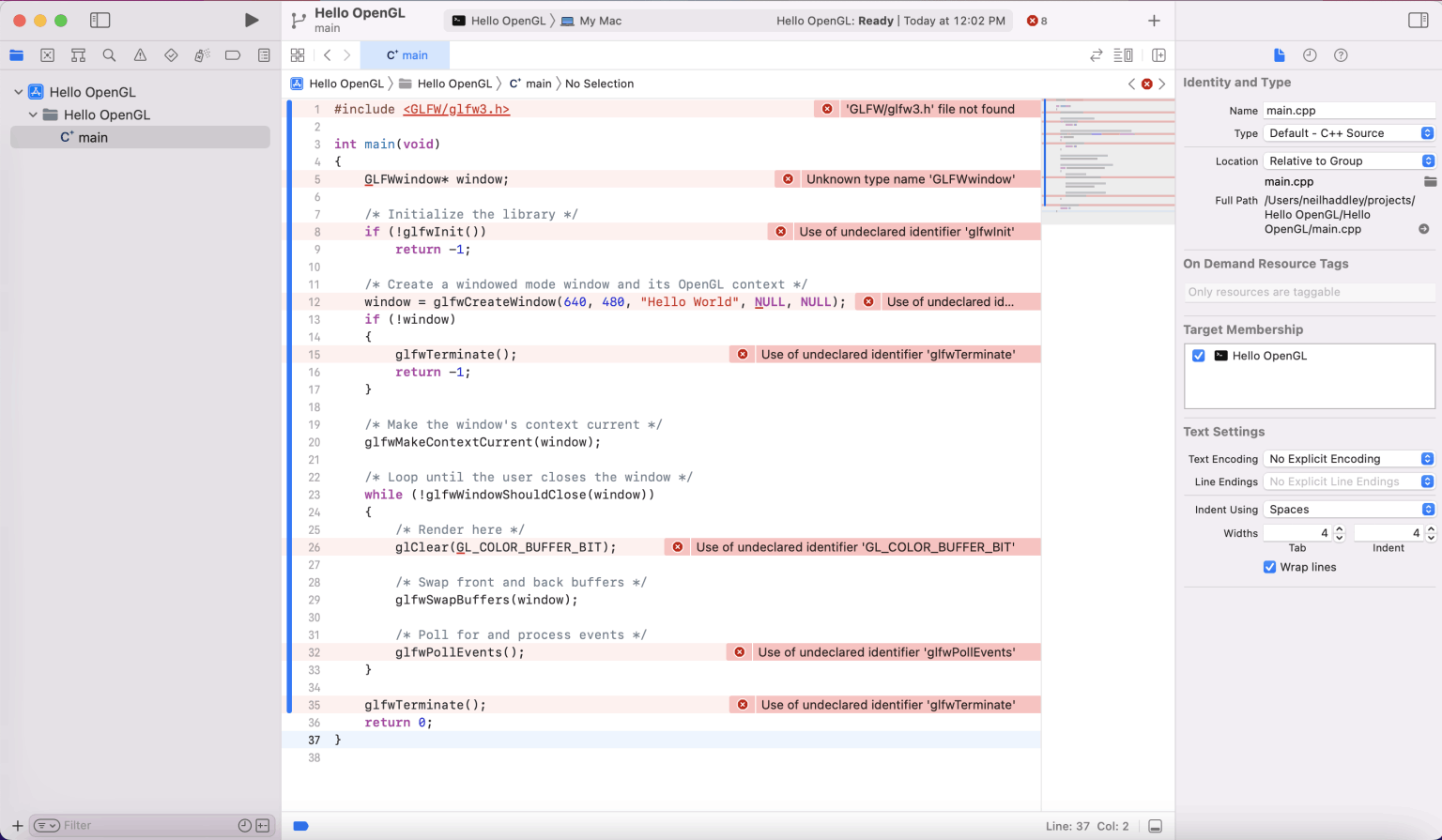 Missing library/header files