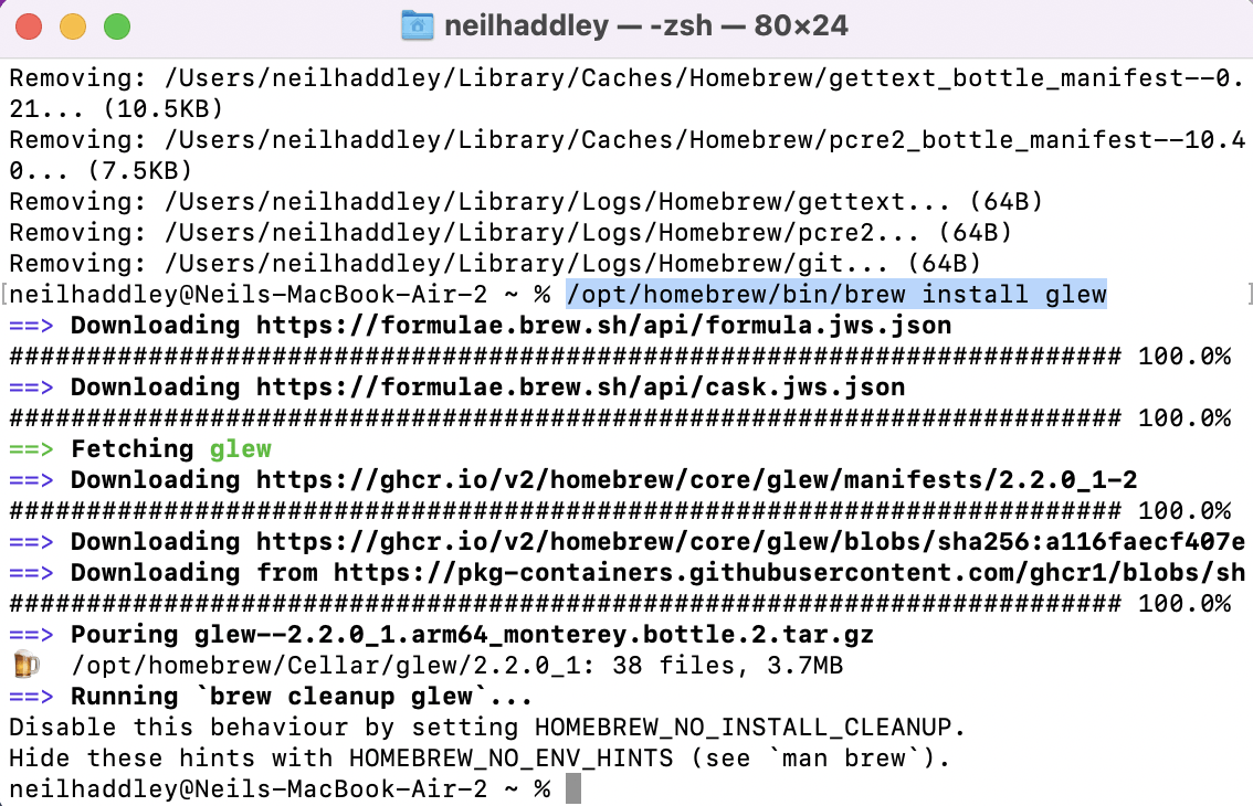 brew install glew