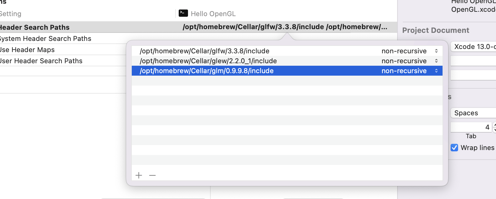 I added the glm include folder to header search